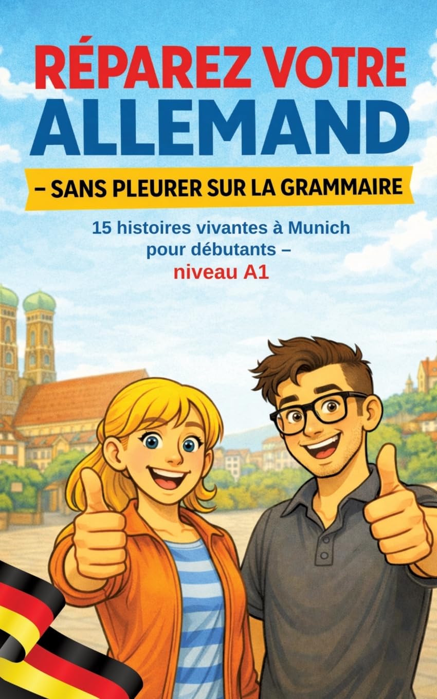 Réparez Votre Allemand - Sans Pleurer Sur La Grammaire: 15 histoires vivantes à Munich pour débutants - niveau A1