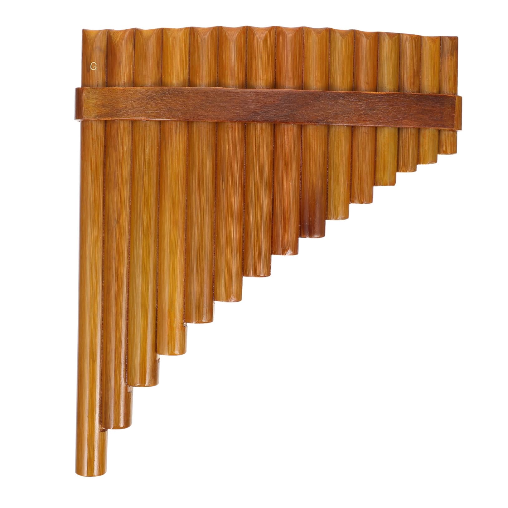 Gatuida Flauto di Pan Portatile a 15 Canne in Materiale Sintetico Tono G Medio Angolo Fisso, Leggero e Creativo, Adatto per Principianti e Ragazzo Ragazza nella Didattica Musicale