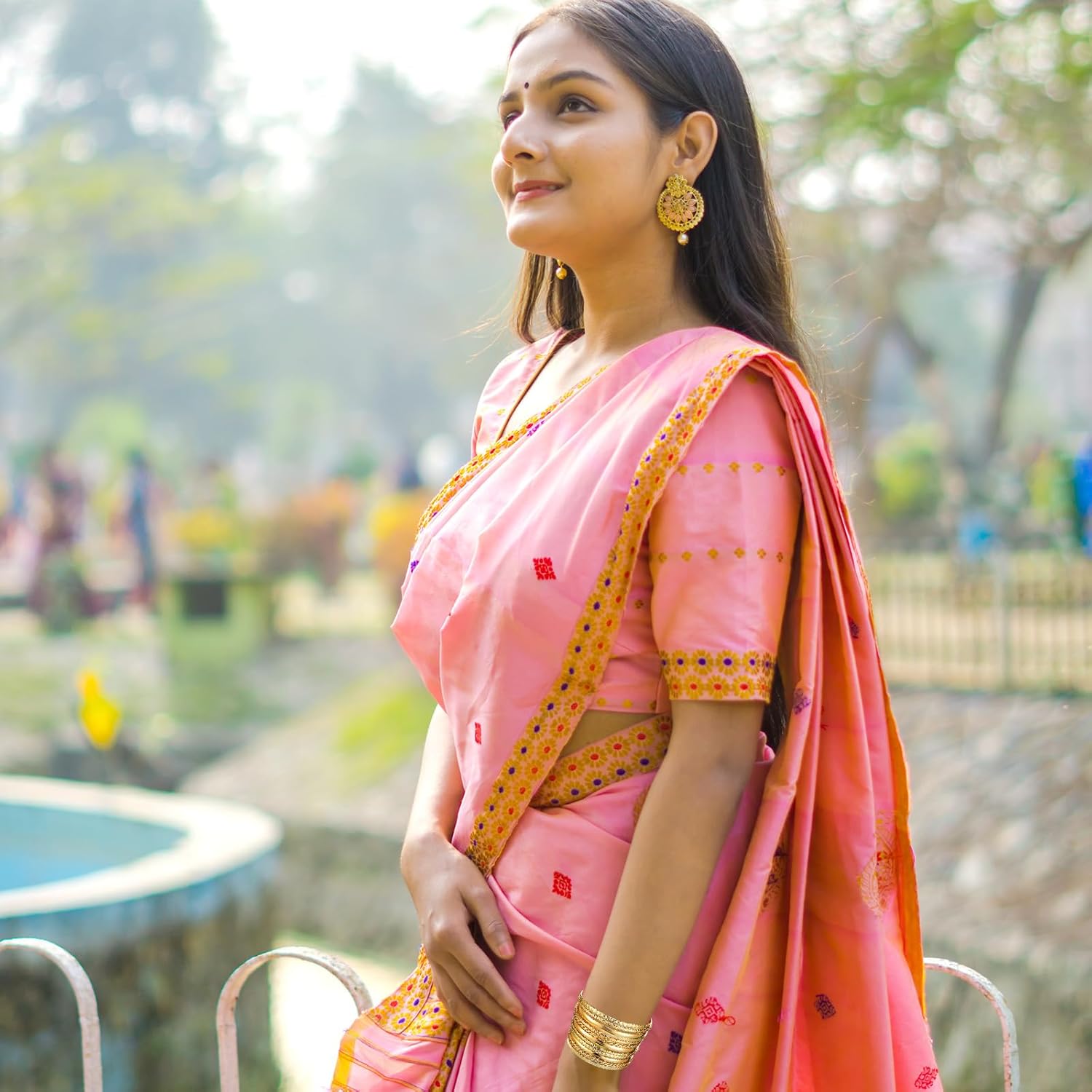 Yolev 12pcs Good Bangles for Women, Boho Stackable Bangle Bracelets, Multi Layer Stackable Gold Stack Bracelets for Women Boho Jewelry Gift Mixed Metal Textured - Image 5