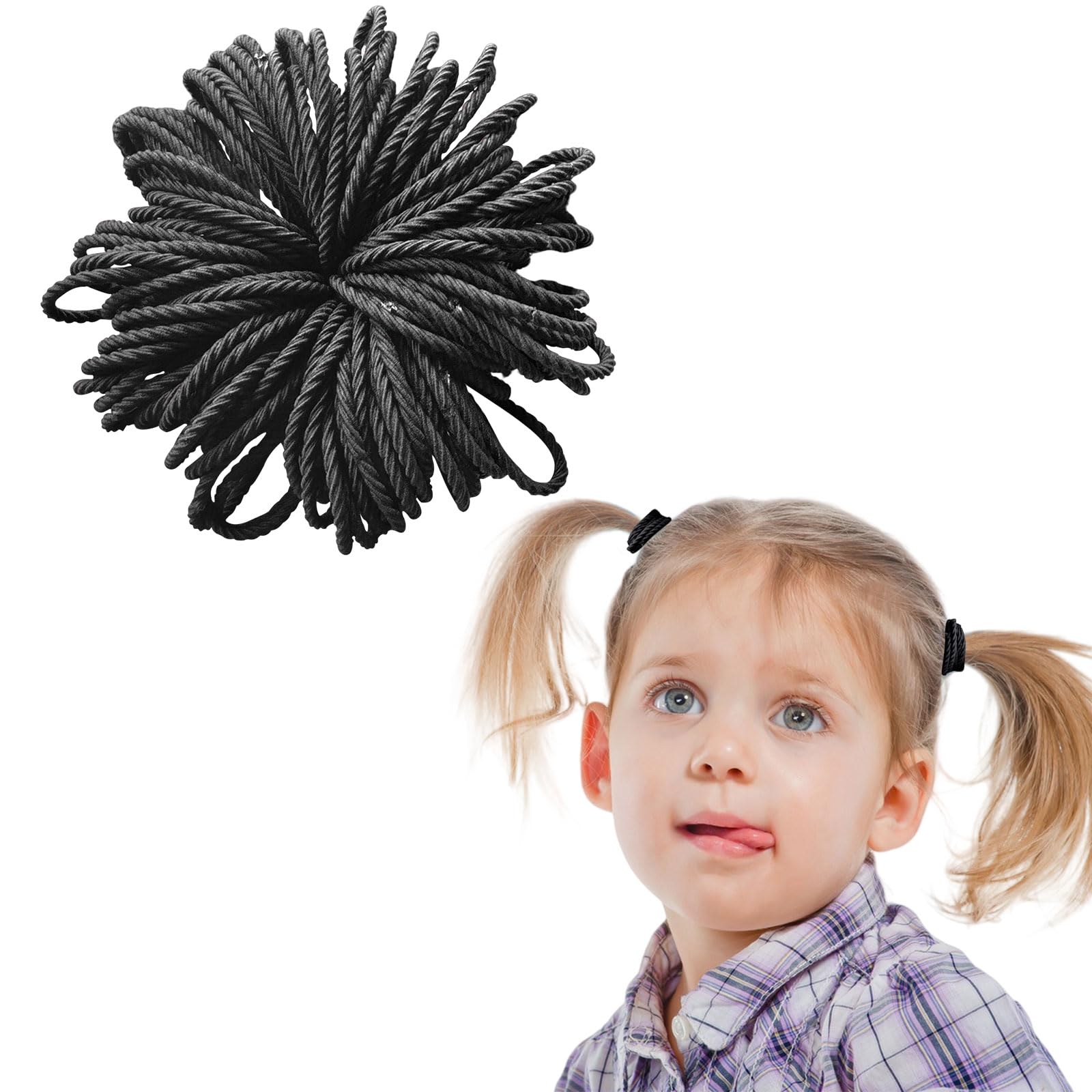 Amazon.co.jp: 子供 ヘアゴム 100本セット 4cm 髪ゴム 絡まない 髪飾り