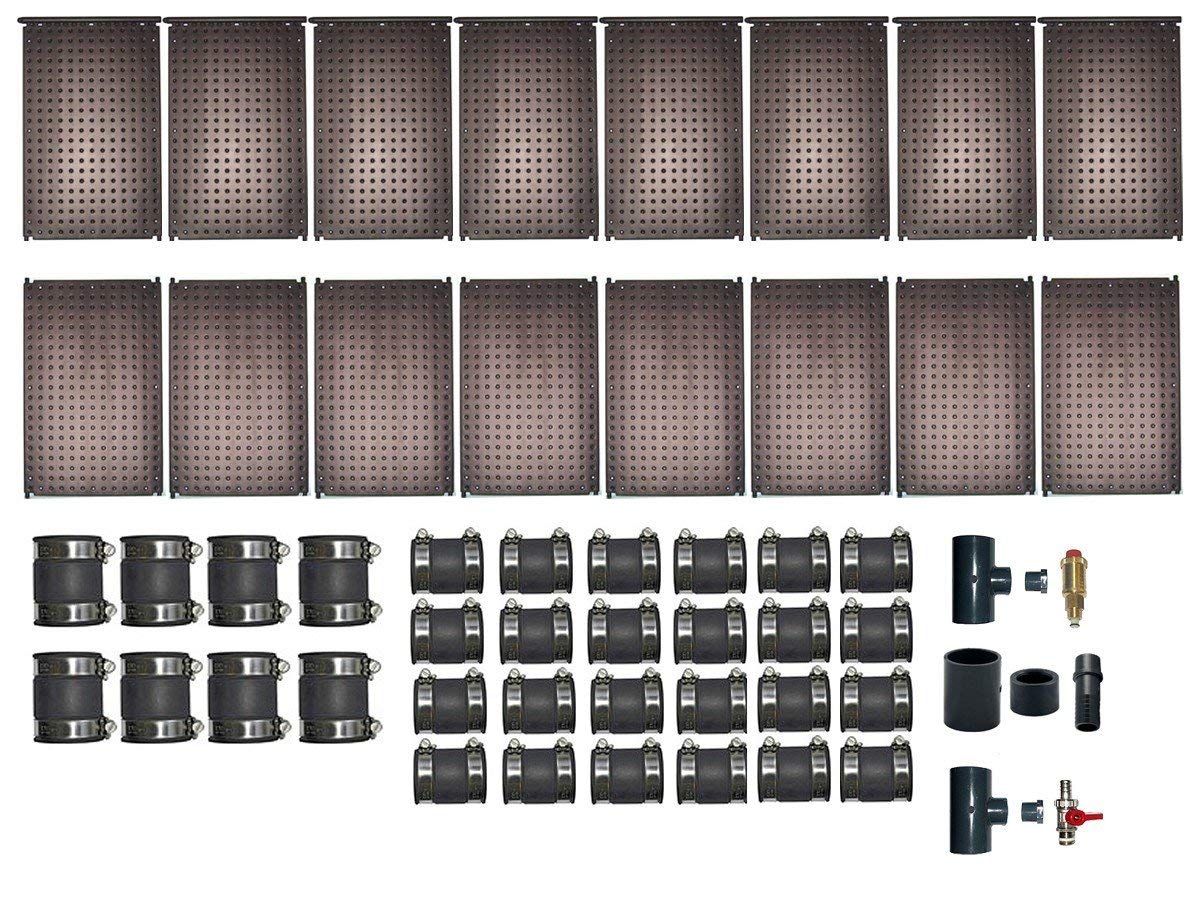 Piscine piscine d'eau solaire absorbeur Oku Set bis32 M² surface piscine chauffage, incl. Kit de connexion complet