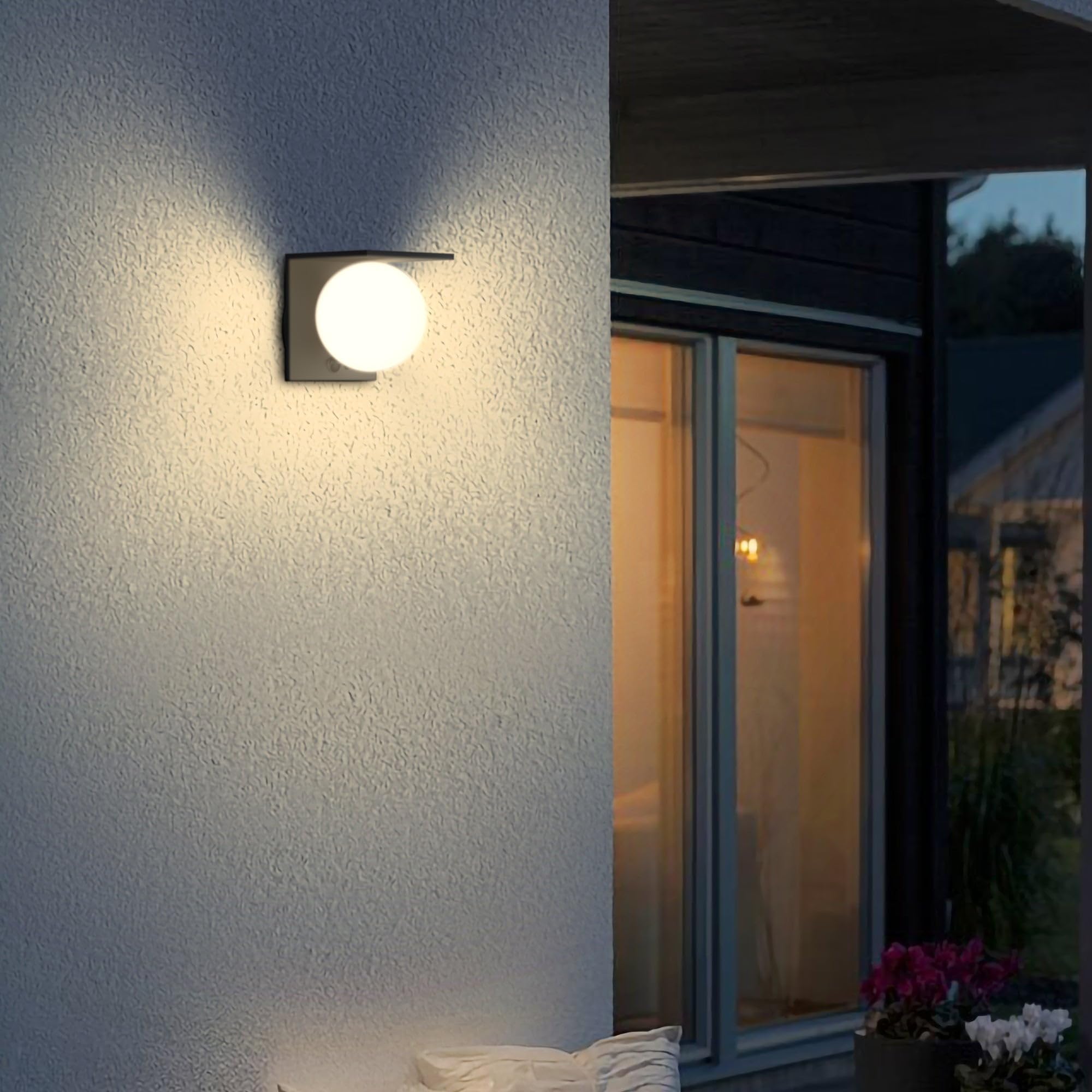 Lumisky BOLLY WALL H14cm lampa ścienna solarna z czujnikiem ruchu LED zimna biel