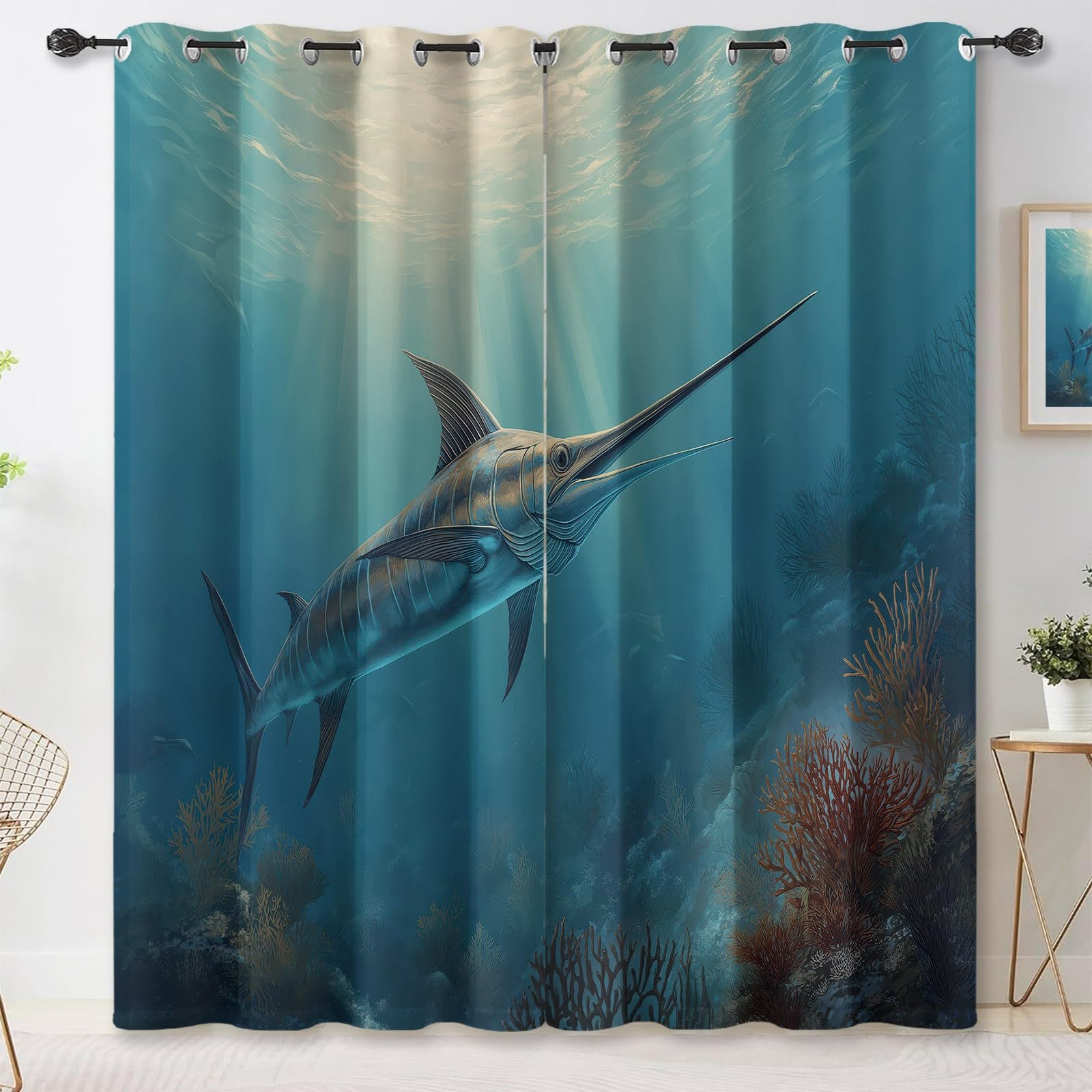 Rideaux Récifs Coralliens pour Chambre et Cuisine | Ambiance Océanique et Isolation