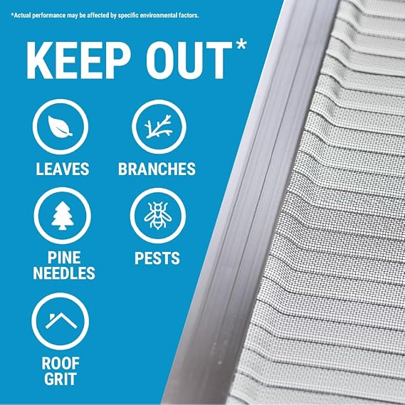 RAPTOR GUTTER GUARD 48 FT. (Nominal) Contractor Grade Stainless Steel Micro-Mesh Gutter Guard Kit with Screws Included. Fits 5 in. Gutters and Smaller. DIY-Friendly. (5.625 in. x 47.625 in.)