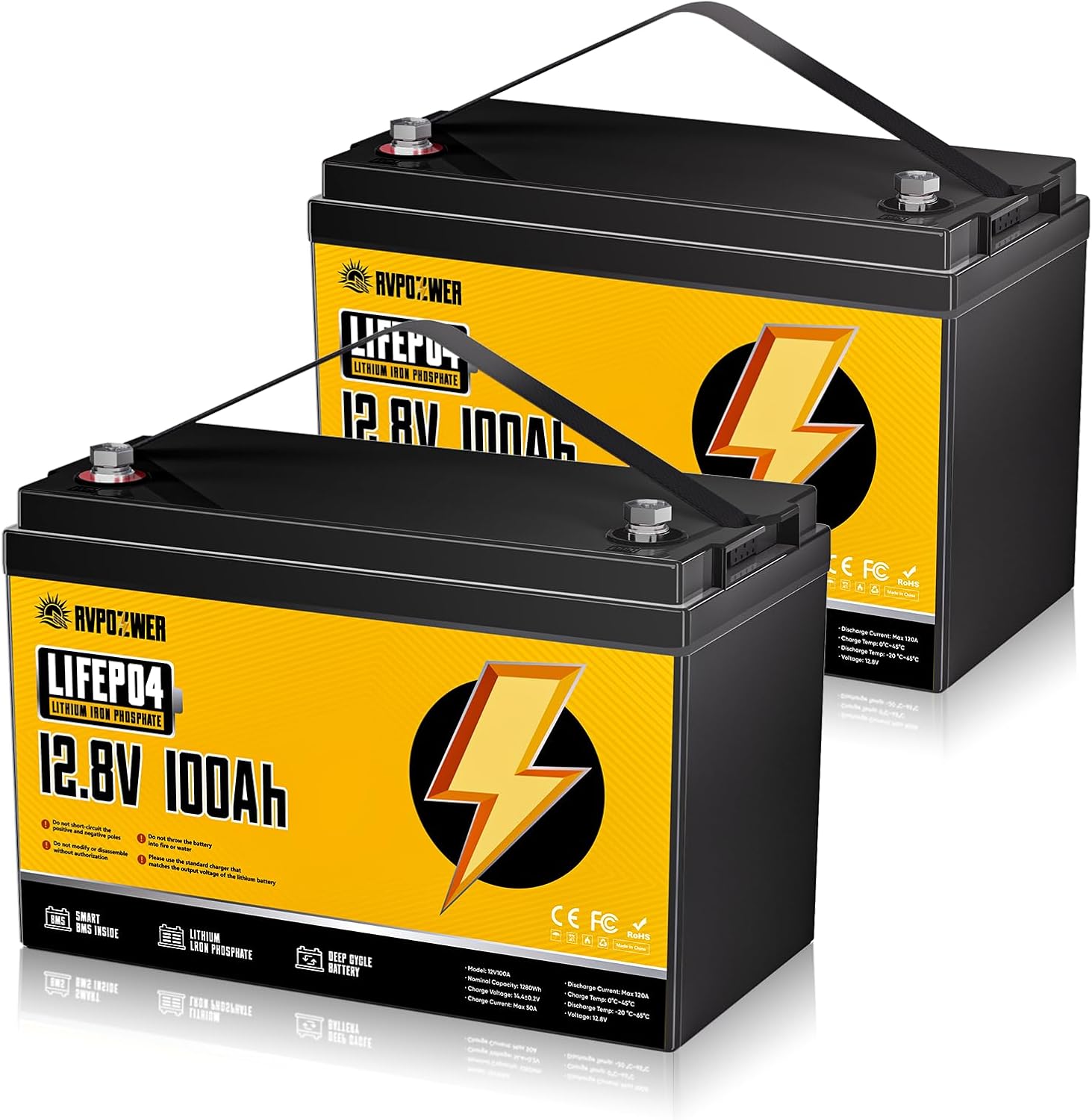 12V 300Ah LiFePO4 Lithium Battery, 200A Built-in BMS, 15000+ Deep Cycles, Lightweight Lithium Iron Phosphate Battery for RV, Marine, Trolling Motor, Solar, Off-Grid, Home Energy