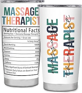 National Massage Therapy Awareness Week Coffee Tumbler - 20oz, Appreciation Gifts for Massage Therapists - Birthday & Christmas