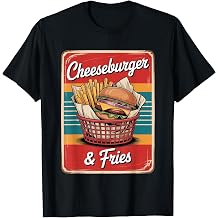 Vintage Cheeseburger & Fries T-Shirt