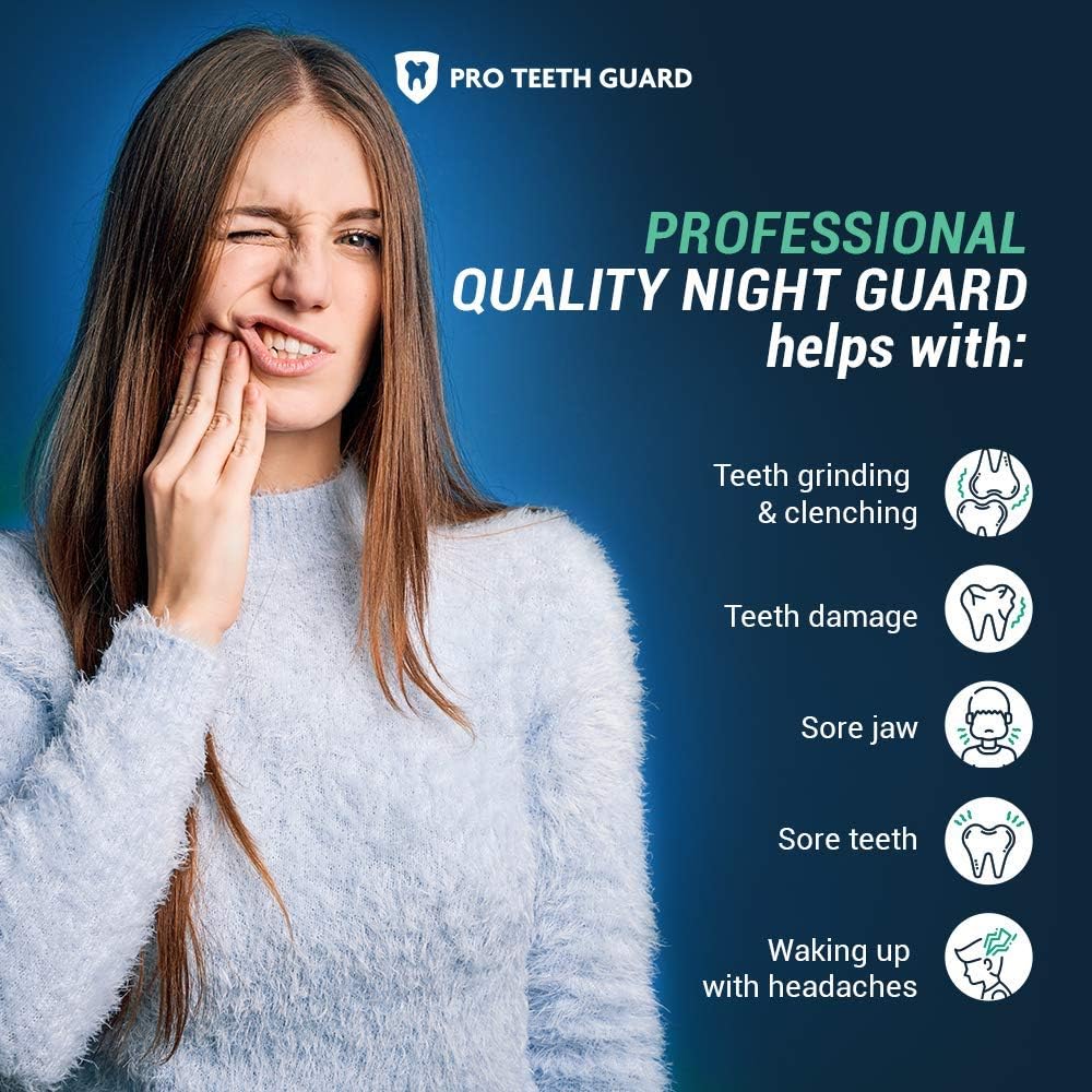 Custom Dental Night Guard for Teeth Grinding - Pro Teeth Guard. 110% Money Back Guarantee. Size: Adult-Female.