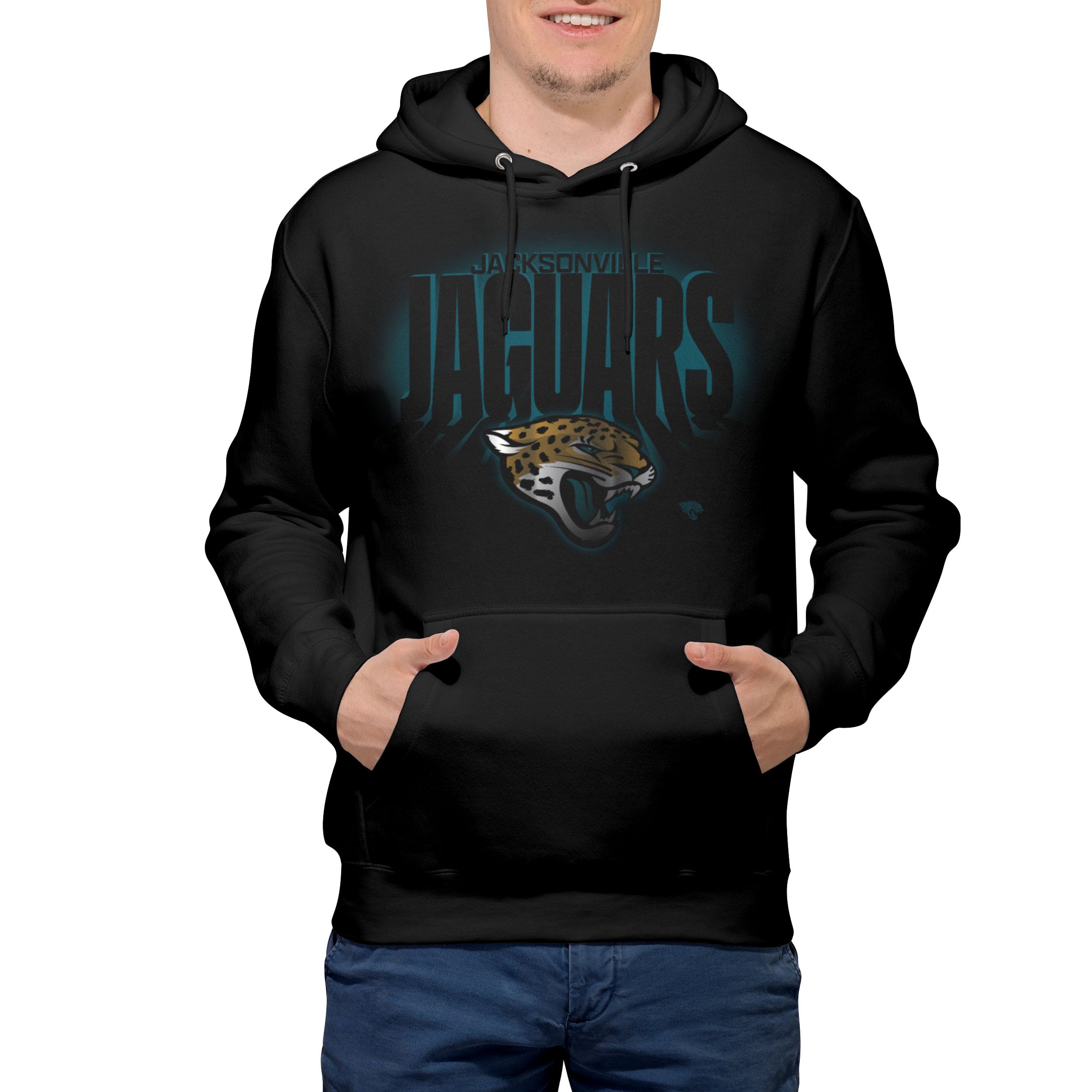FOCO Men's NFL Team Logo Floodlight Pullover Hoodie