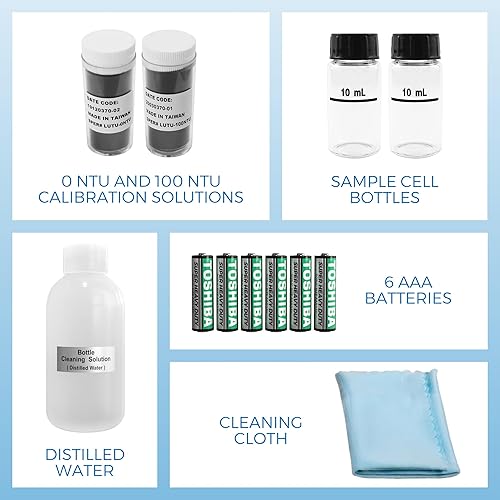 Miniatura 6 de Sper Scientific Medidor de turbidez, probador de calidad del agua, medidor de calidad de agua portátil para campo o laboratorio, turbidímetro para