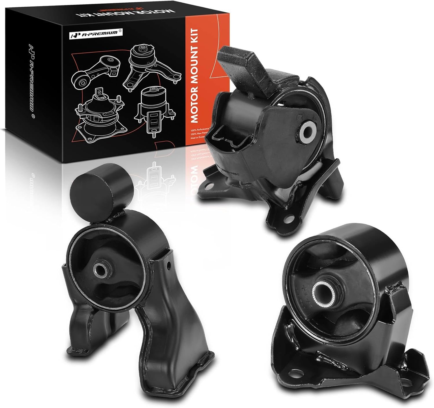 A-Premium 3PCS Engine Motor Mount and Transmission Mount Kit Compatible with Hyundai Sonata 2011 2012 2013 2014, 2.4L, Automatic Transmission, Replace# 219303S050, 218303S100