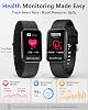 MorePro Monitor de actividad física con frecuencia cardíaca y presión arterial 24/7 | Monitor de sueño, oxígeno en sangre, seguimiento de actividad para mujer y hombre, podómetro, IP68, 2 correas, compatible con Android iOS 3