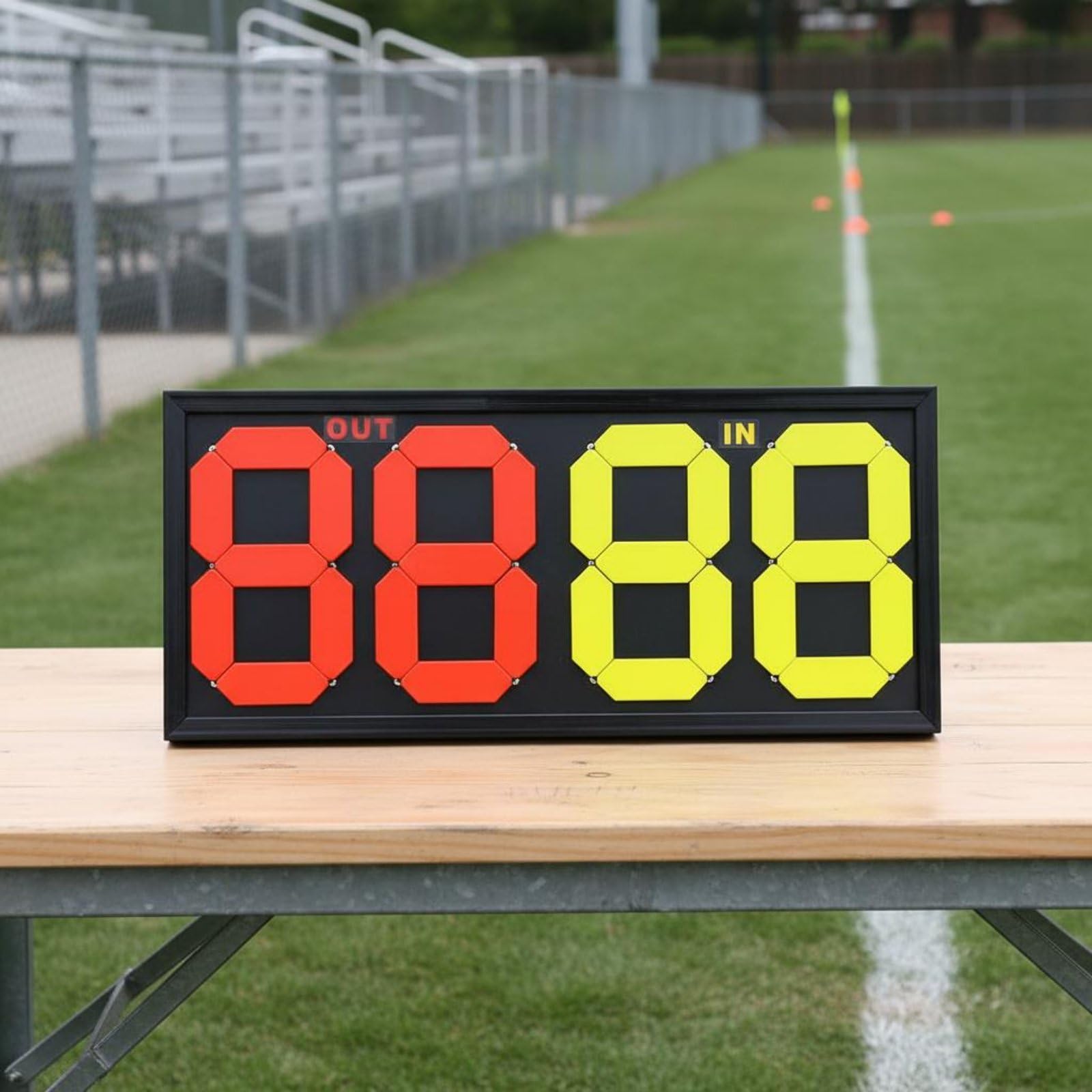 Tabellone Sostituzioni Calcio Portatile Tabella Sostituzioni Bifacciale Alta Luminosità Attrezzatura Sportiva per Allenatori, Tornei Scolastici