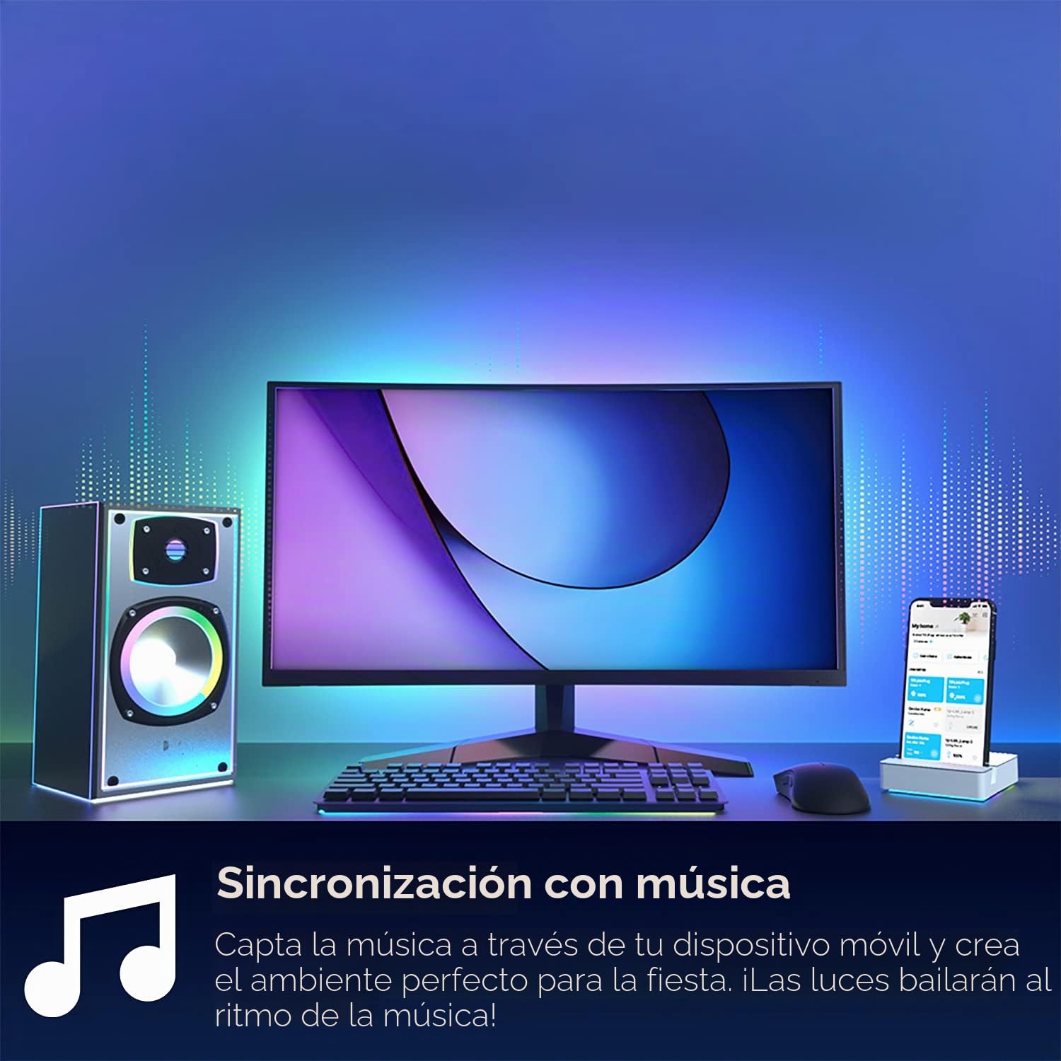 TP-Link Tapo,Tira de luz LED inteligente, 5 m, control de aplicación Wi-Fi RGB multicolor, funciona con Alexa y Google Home, adecuado para decoración de TV y cocina (Tapo L920-5)