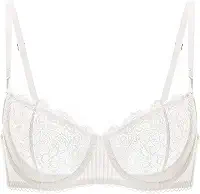 Sutiã feminino sexy de renda push up plus size sutiã transparente balconette com armação sem forro