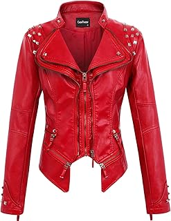 faux leather jackets for womens amazon