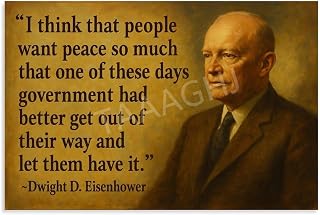 Quote Poster Former U S President Eisenhower Art Painting Historical Figures Canvas Art Wall Decorations for Living Rooms And Bedrooms Unframe-style 36x24inch(90x60cm)