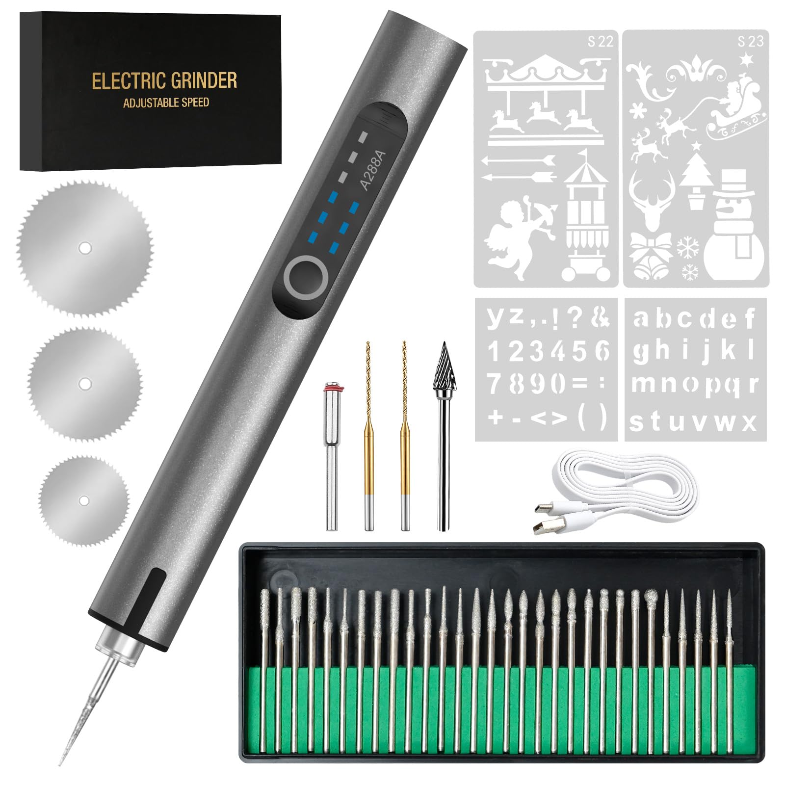 Stylo de gravure électrique sans fil portable USB-C machine de gravure de précision multi-matériaux