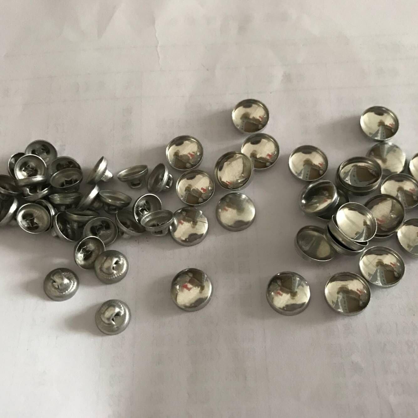Fabric Self Covered Button Component Shank Back DIY Wrap Buttons 100 Set