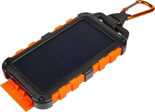 Xtorm Solar powerbank - Outdoor oplader op zonne-energie - 10.000 mAh - led power indicator - USB 2x - USB-C en met Flashlight - oranje