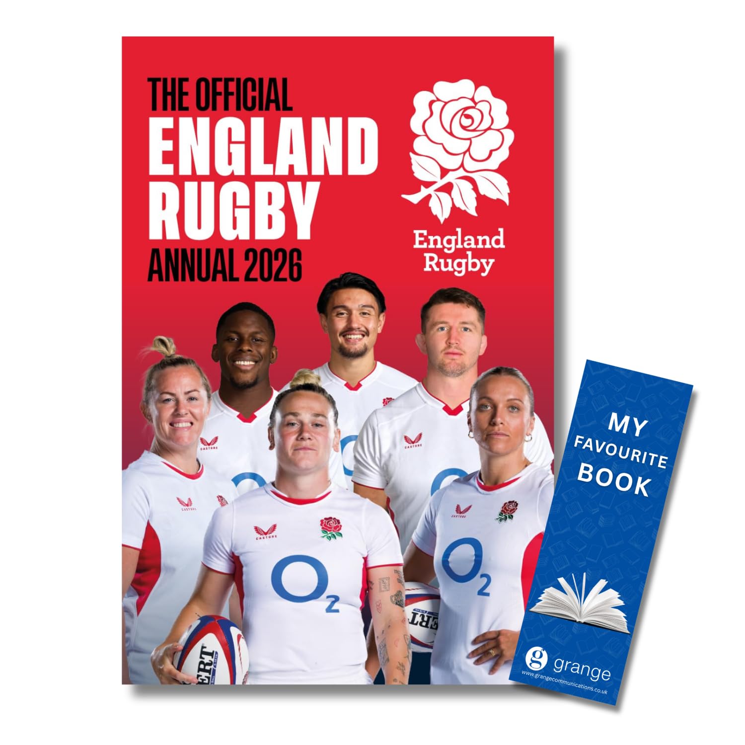 Grange Official England Rugby Annual 2025 with Organisation Stickers