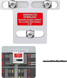 Generator Interlock Kit Compatible with Culter Hammer and Eaton 100 Amp Panels. 1 3/8 to 1 1/2 Inches Spacing Between Main and Generator Breaker, Professional and Interlock Kit