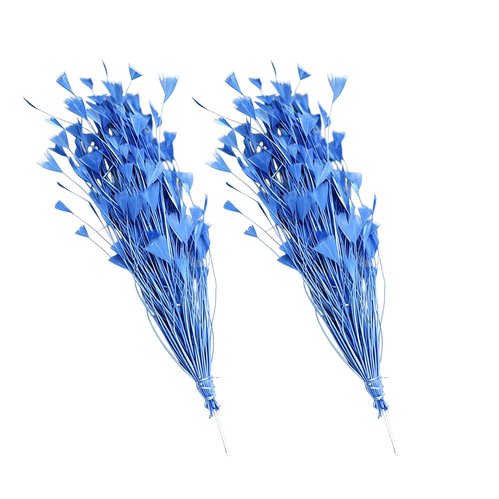 Whoasyst 2PCS Natural Plumage Ornaments with Floral Wire Base for Projects and Wedding Decoration Handcrafted Down Divisions