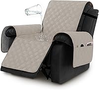 Vista 9 de H.VERSAILTEX Funda 100% impermeable para sofá de 3 cojines, funda para sofá para perros, protector de muebles triple antideslizante con correas