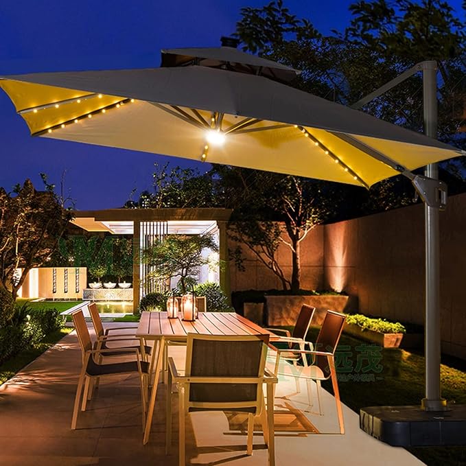 ガーデンパラソル ハンギング LEDライト付き