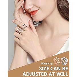 Feraco 2PCS Copper Rings for Women,99.99% Pure Copper Magnetic Thumb Ring with Magnet,Lymphatic Jewelry Gifts for Womens