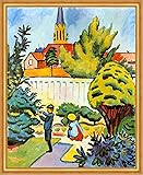 Biller Antik Los niños en el jardín August Macke Muro de la ciudad Picado Mediodía LW H A1 0044