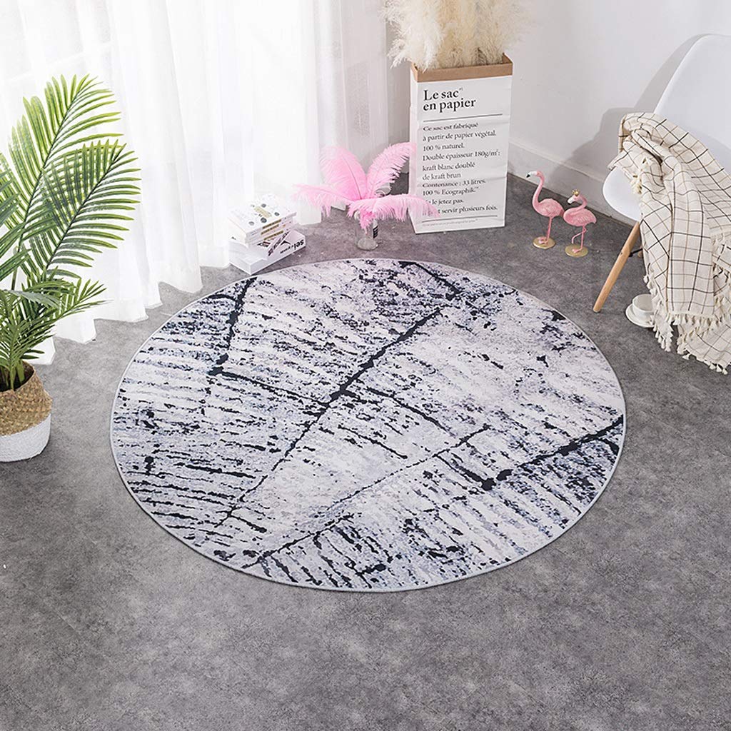 Tapis de salon géométrique élégant antidérapant diamètre 80-120cm
