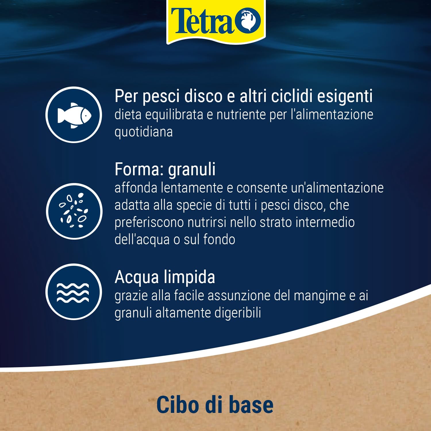 Tetra Discus Granules - Mangime per tutti i pesci disco, favorisce la salute, il colore e la crescita, lattina da 250 ml
