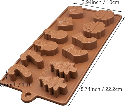 Miniatura 2 de 2 moldes de silicona para chocolate de Navidad, bandejas para hornear gelatina de caramelo para decoración de pasteles de fiesta de vacaciones,