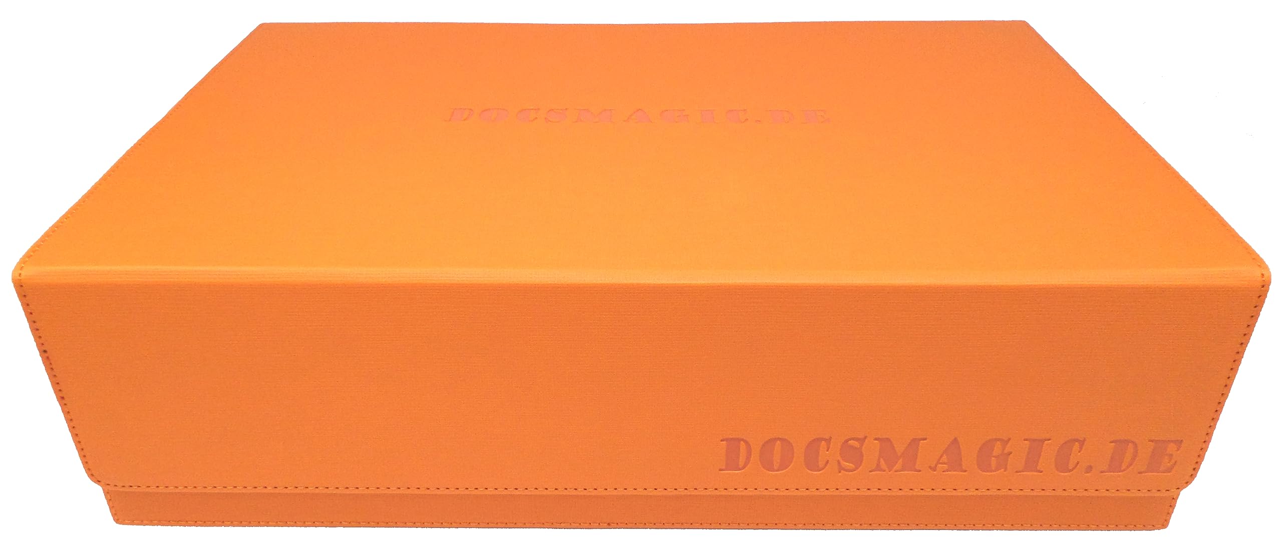 docsmagic.de Premium 3-Row Trading Card Storage Box Orange + Trays & Divider - MTG PKMYGO