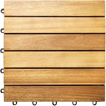 Deuba Holzfliesen Akazie Fsc Zertifiziertes Akazienholz 30x30 Cm Fliese Stecksystem Mosaik Zuschneidbar Terrasse Balkon Amazon De Baumarkt