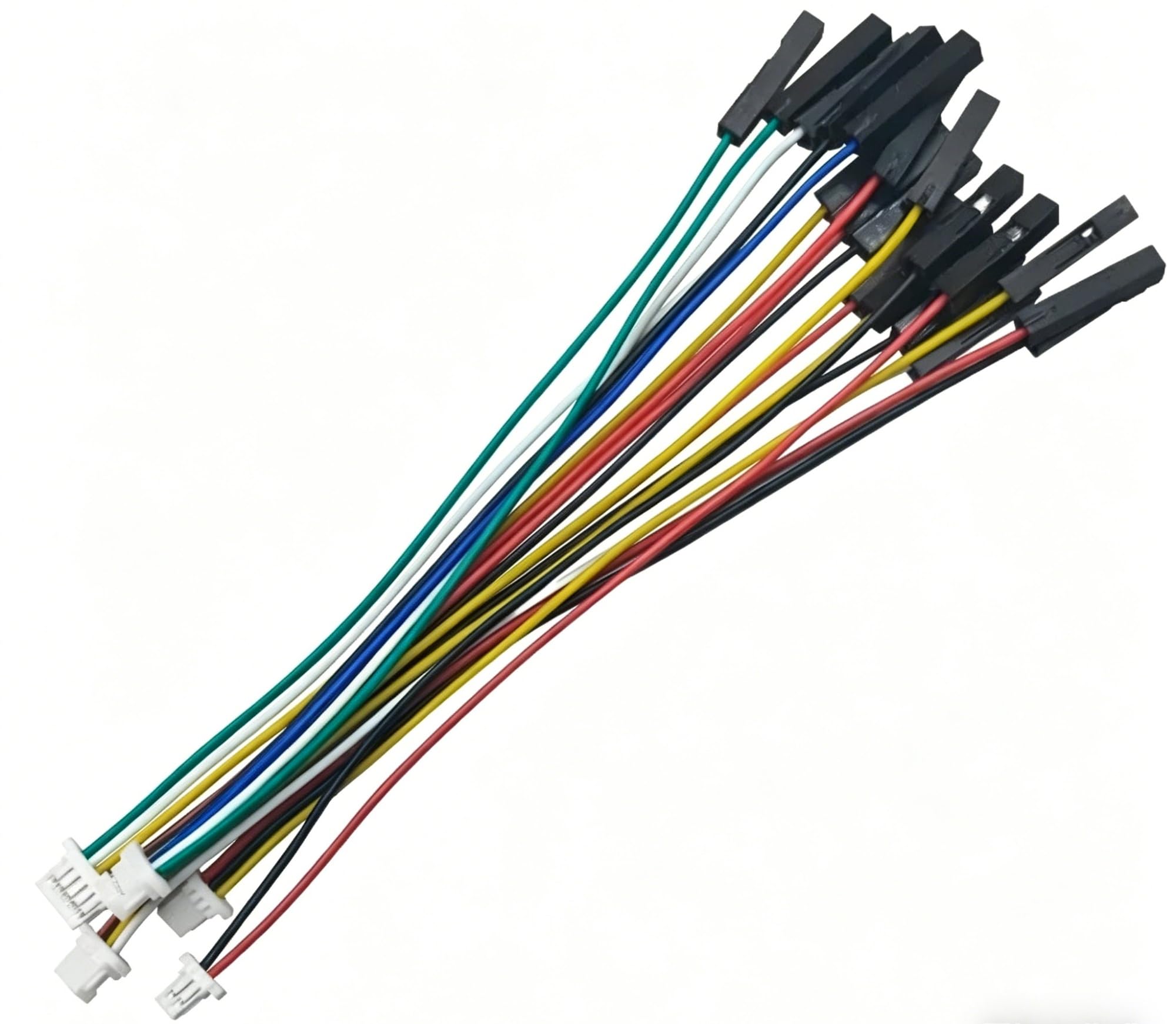 Cable electrónico SH1.0 a línea Dupont, 2P/3P/4P/5P/6 pines a conector macho/hembra de 2,54mm, Cable de Color, 10 Uds.(300MM,TO DUPONT FEMALE_10PCS_5P)