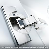 Vista 3 de Blum BLUMOTION Kit de bisagras con clip superior (4 kits), superposición completa, ángulo de apertura de 110°, acero, bisagras de cierre suave
