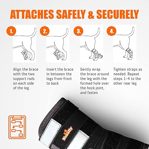 Miniatura 8 de NeoAlly - Soporte de pierna trasera, soporte de pierna de perro para pierna trasera, soporte de tobillo para perros grandes, soporte para perro para