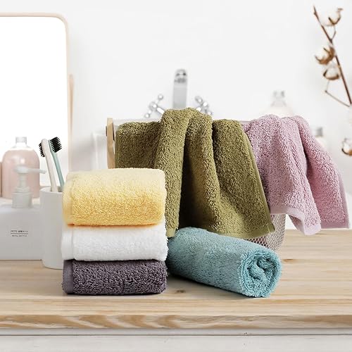 Vista 158 de SEMAXE - Juego de toallas de baño grises, 2 toallas de baño, 2 toallas de mano, 4 toallas faciales, toalla 100% algodón para baño, toalla suave