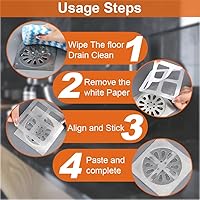 Vista 6 de Pegatinas Desechables para Drenaje de Cabello, Nueva Actualización Atrapacabellos Desechable para Piso y Ducha, Protector de Drenaje de Ducha