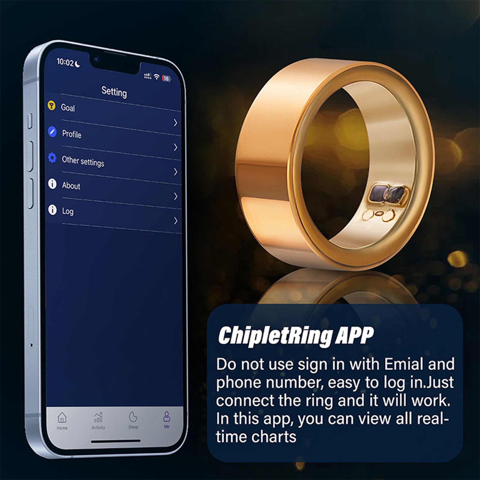 Anillo Inteligente Para Hombres Y Mujeres, Bluetooth, IP68, Resistente Al Agua, Rastreador De Actividad Física, Sueño, Pasos, Monitoreo De Salud, Elegantes Smart Ring Deportivos Para IOS Y Android