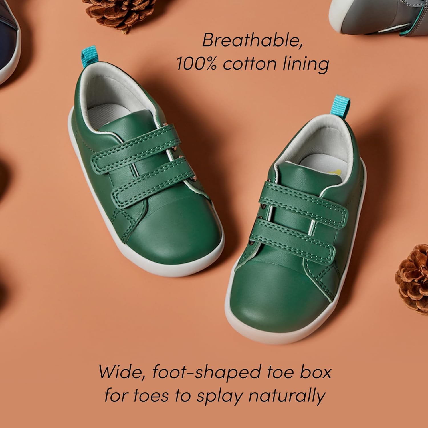 Ten Little Everyday Original Toddler Shoes - APMA-Approved Vegan Leather Kids Sneakers, 100% Cotton Lining, Wide Toe Box, Zero Drop Flexible Soles, Hook and Loop Toddler Sneakers - Image 5