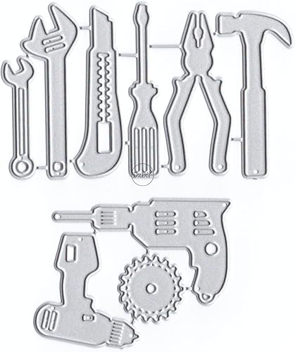 Miniatura 1 de DzIxY Destornillador Martillo Troqueles de corte de metal para kit de fabricación de tarjetas, troquelados de papel en relieve, plantillas para