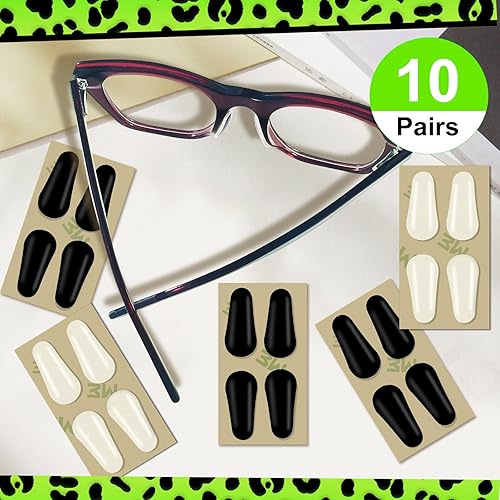 Miniatura 10 de Almohadillas de silicona ultrafinas de 0.06 pulgadas para lentes, almohadillas de nariz de repuesto adhesivas antideslizantes, con respaldo súper