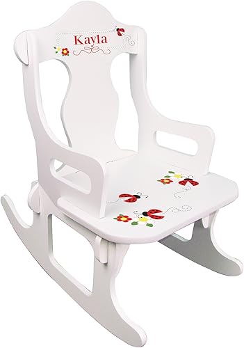 Miniatura 7 de Mecedora personalizada de rompecabezas infantil (castillo de princesa rosa) Mariposa,Búho Calico,Castillo de la princesa rosa,rojo (Red