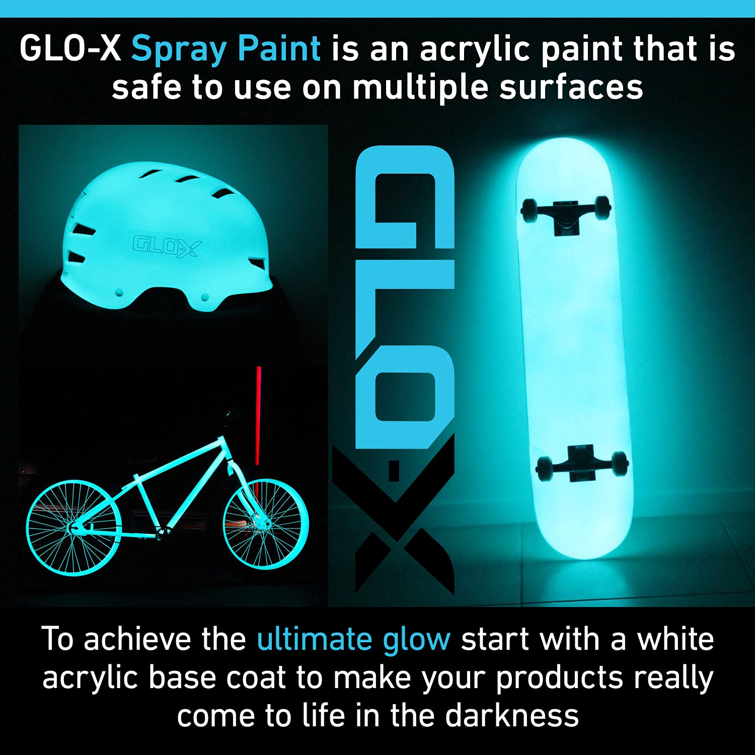 GLOX Glow In The Dark Spray Paint (10.6 oz Can) Clear Spray Paint That