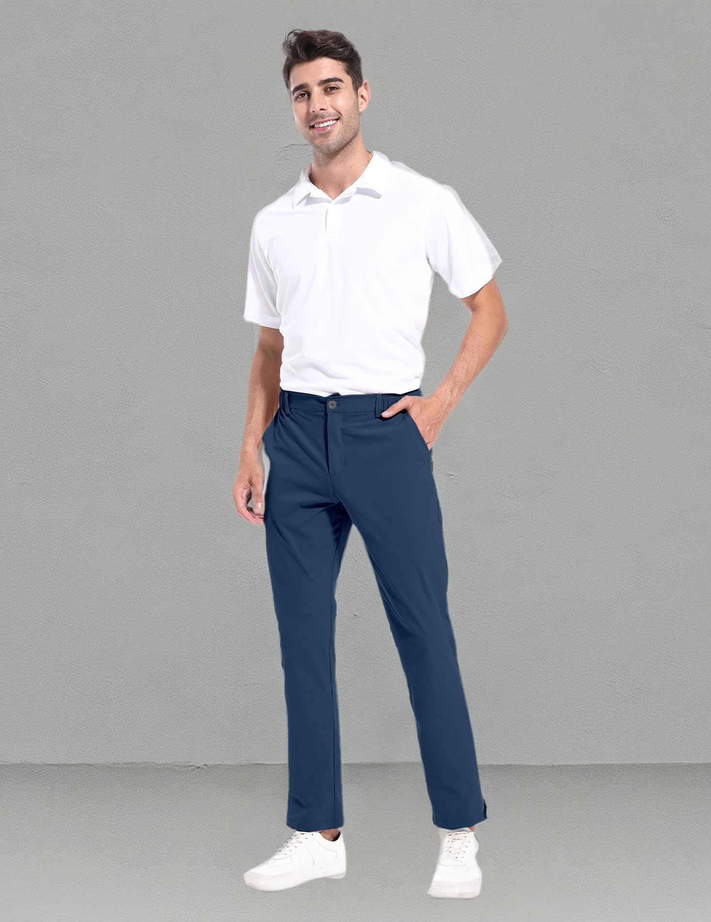 Boyzn Pantalon de golf pour homme avec 5 poches, léger, extensible, à séchage rapide, décontracté, pour voyage, travail