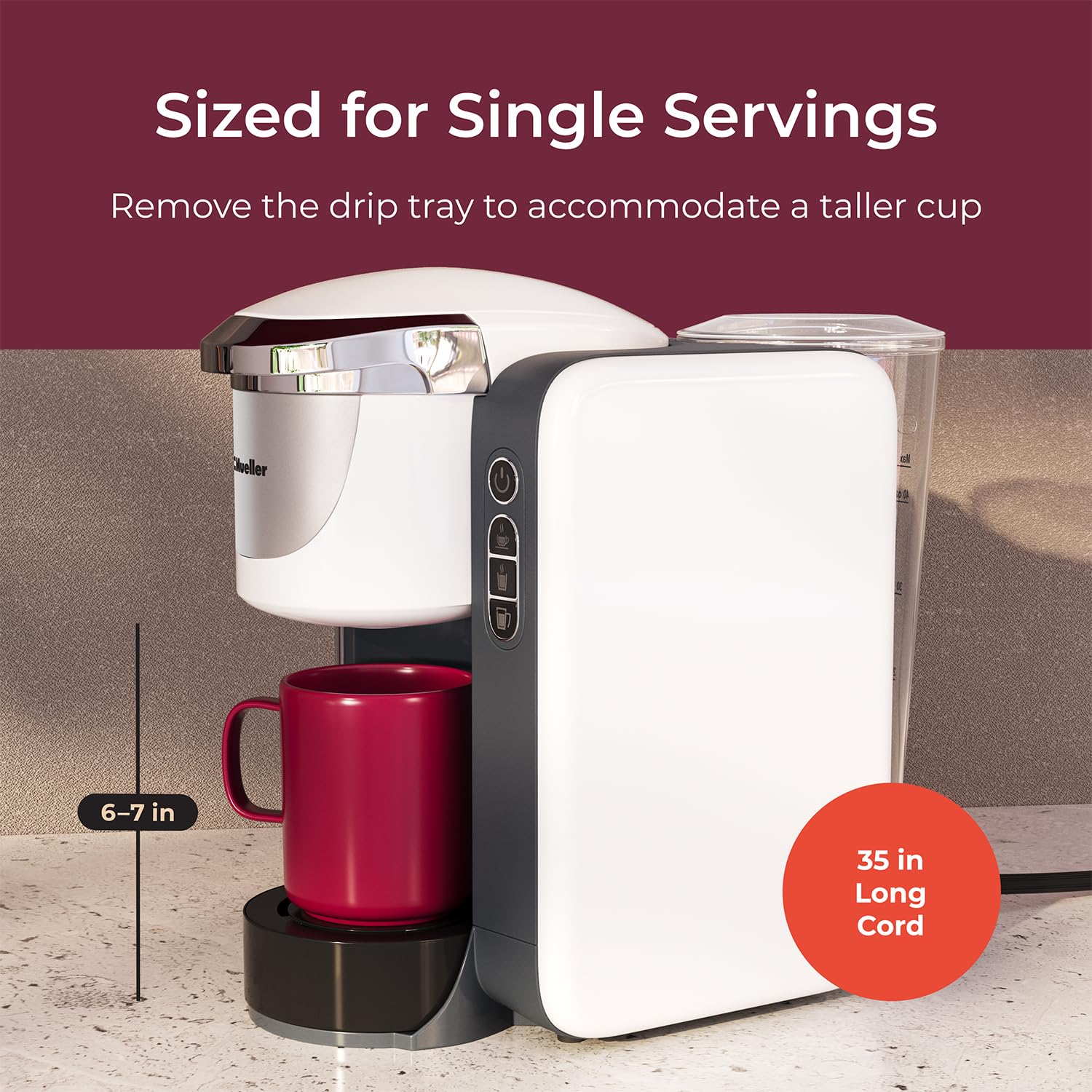 Mueller Single Serve Pod Compatible Coffee Maker Machine With