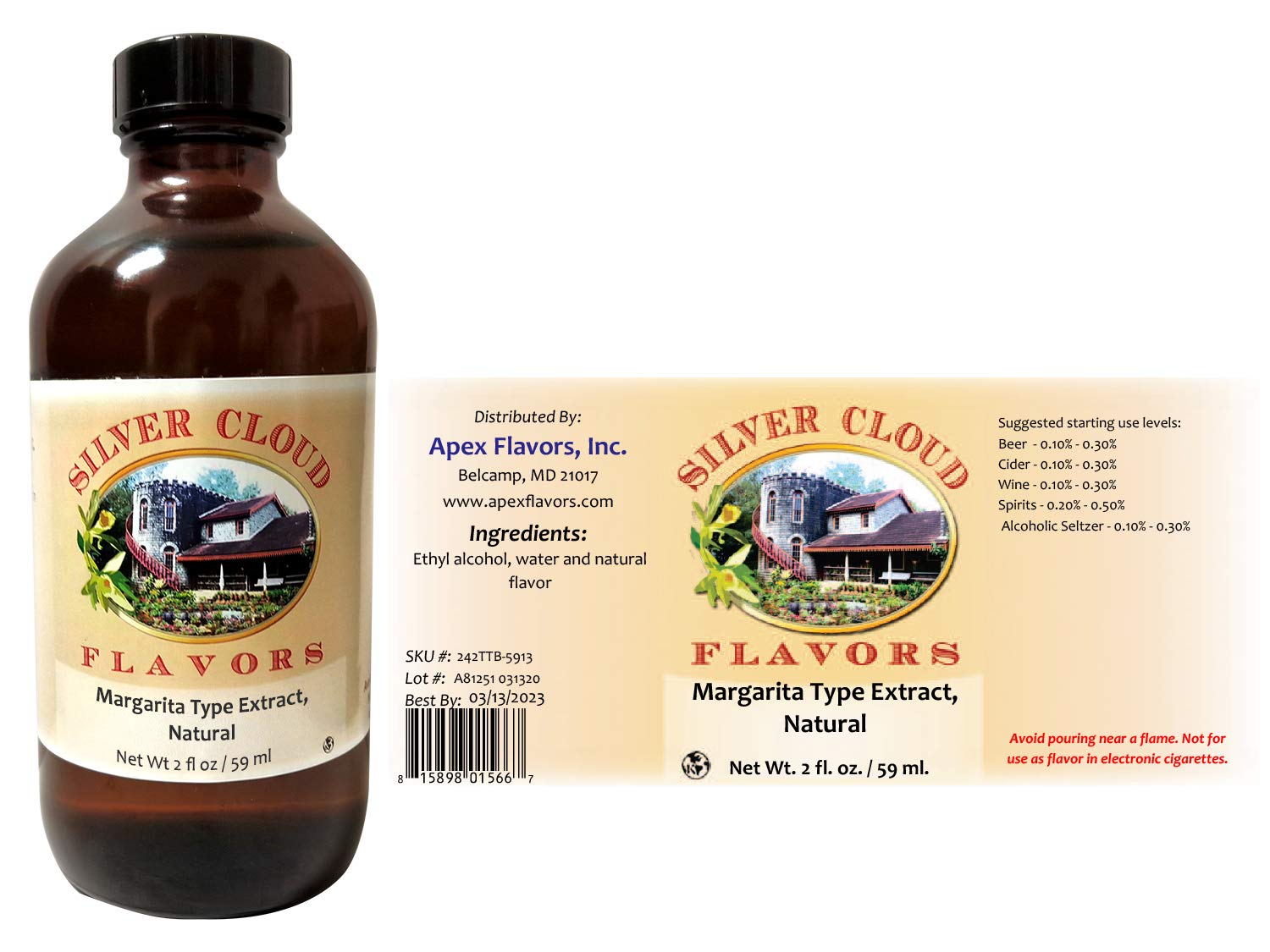 Margarita Type Extract, Natural - 2 fl. oz. glass bottle